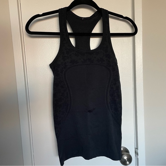 LULULEMON Swiftly Tech Racerback True Navy/Black Patterned Size 2 - Picture 3 of 13